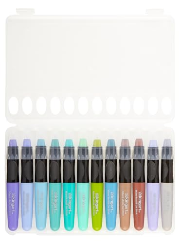 KINGART GS025-1 Mixed Media Gel Stick Crayon, Maroon | 1-Piece Artist Crayon: Brush on water for watercolor effects; odorless and non-toxic - color: Maroon