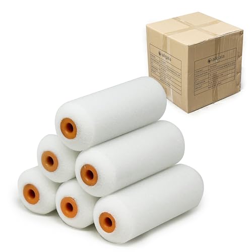 Allgala Foam Paint Roller, 576 Case Pack 4 inch Shedless High Density Foam Mini Paint Roller Cover for Trim Wall Funiture Doors Cabinets, Cupboards - size: 4" Foam (Pack of 576)