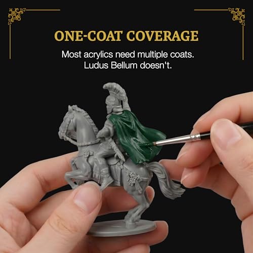Ludus Bellum Miniature Paint Green Color 18ml Precision Dropper Bottle | Professional Acrylic Paint for Miniatures & Models, Provides Quality Acrylic Tones and Shades for Warhammer 40K D&D Figures - color: Green