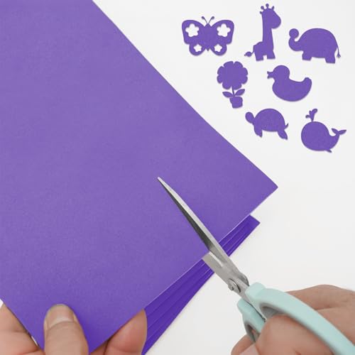 MEARCOOH Self Adhesive Foam Sheets, Purple 9x12 Inch 2mm Sticky Eva Foam Paper for Crafts Cardmaking Photo Frames Classroom Scrapbooking Christmas Crafts (Purple 10 Sheets) - color: Purple Self-adhesive, size: 9X12in-2mm
