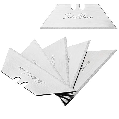 Bates- Utility Knife Blades, 40 Pack, Box Cutter Blades, Razor Blade Utility Knife - color: Silver, size: 40 Pack