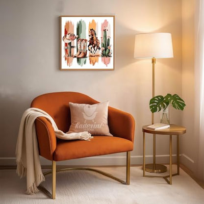 Gemozaic Western Paint by Numbers Kit for Adults, 16 x 16 INCH, Unframed - color: MT22997