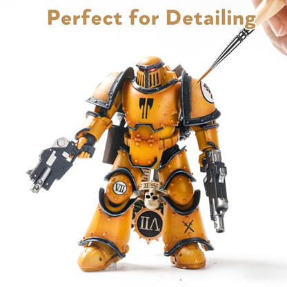 6Pcs Miniature Paint Brushes Set with Triangular Handles - for Acrylics, Oils, Watercolors & Paint by Number, Figurine（2PACK） - size: 12PCS