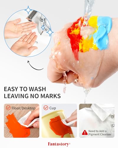 Fantastory 60ml 24 Colors Tempera Paint for Kids