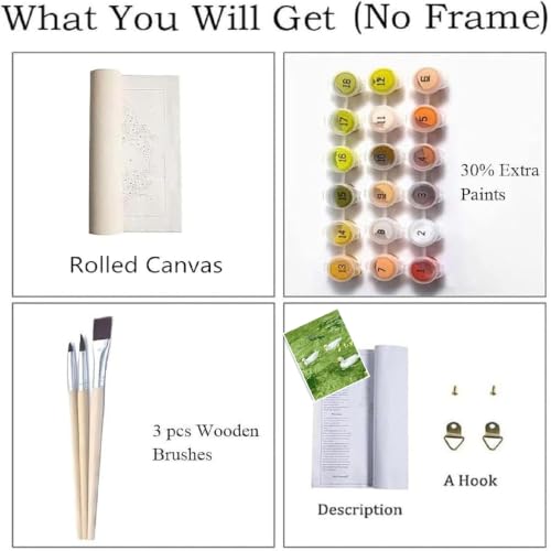 ZRIZQ Paint by Numbers Kit for Adults Beginner,Duck Summer,16x20 - color: 16"X20"Rolled Canvas(Frameless)-Duck 2