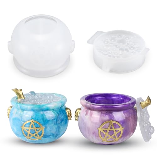 LET’S Resin Witch Cauldron Resin Mold, Halloween Resin Molds - color: Witch Cauldron Mold