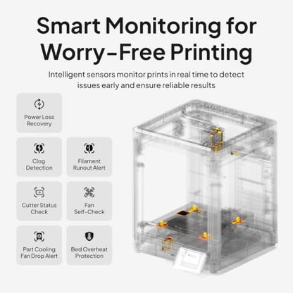 ELEGOO Centauri 2 CoreXY 3D Printer, 500mm/s High-Speed Printing with Smooth Print Quality, Full Auto Calibration, 350°C High-Temp Nozzle, 256x256x256mm Build Volume for Beginners & Makers - size: Centauri 2