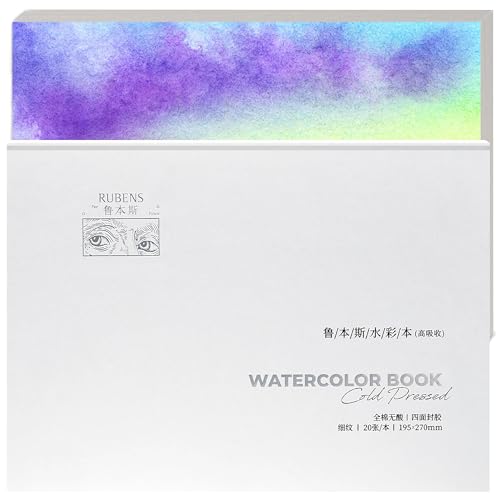 rubens Watercolor Paper Block, 7.6 x10.6 in Hot Pressed Watercolor Papers - size: 16K-Hot Pressed