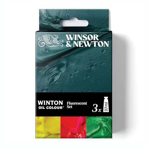 Winsor & Newton Winton Oil Color Paint Set, Fluorescent, 3 x 37ml Tubes - style: Fluorescent - 3 x 37ml