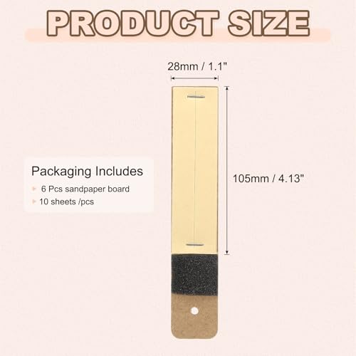 PATIKIL 6 Pcs Sandpaper Pencil Sharpener Pencil Pointer Sharpening Brown