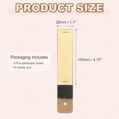 PATIKIL 6 Pcs Sandpaper Pencil Sharpener Pencil Pointer Sharpening Brown