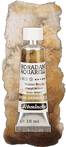 Schmincke - HORADAM® AQUARELL, Super Granulation, 14 923 006 Desert Brown, 15 ml tube, very strong granulating colors, finest, super granulating watercolors | 15 ml - color: 923 desert brown, size: 0.51 Fl Oz (Pack of 1)