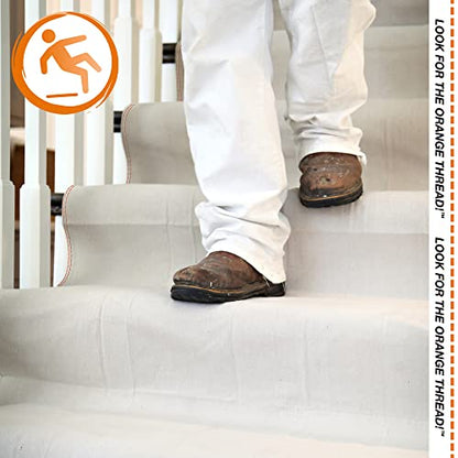 TRIMACO 9 ft. x 12 ft. Stay Put Canvas Plus Drop Cloth 04321 - size: 9-feet x 12-feet