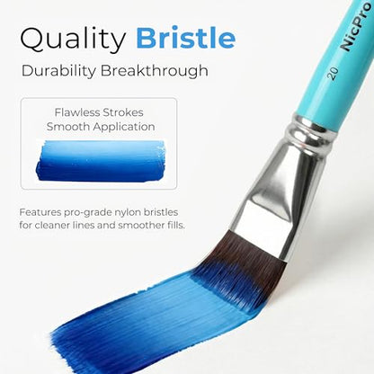 Nicpro Face Paint Brush Set, 7PCS Face & Body Painting Brushes - color: Blue