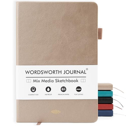 Wordsworth & Black Mixed Media Journal, 96 Pages, A5 Paper, Rose Gold - color: Rose Gold