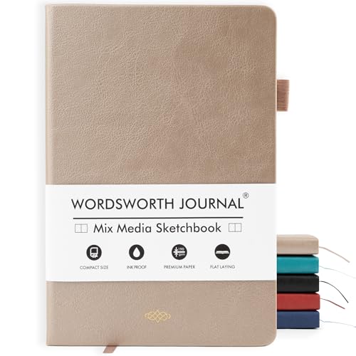 Wordsworth & Black Mixed Media Journal, 96 Pages, A5 Paper, Rose Gold - color: Rose Gold
