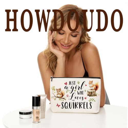 Lovdazzles Squirrel Gifts for Girls Makeup Bag Funny Animal Cosmetic Bag - color: Multicolor 1761