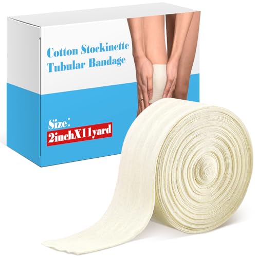 Economy Cotton Stockinette Tubular Bandage Comfortable Arm Leg Knee PreWrap for Pre-Splinting or Casting Fabrication Tubular Arm Stocking Elastic Tube Bandage (2 Inch x 11 Yard) - size: 2 Inch x 11 Yard