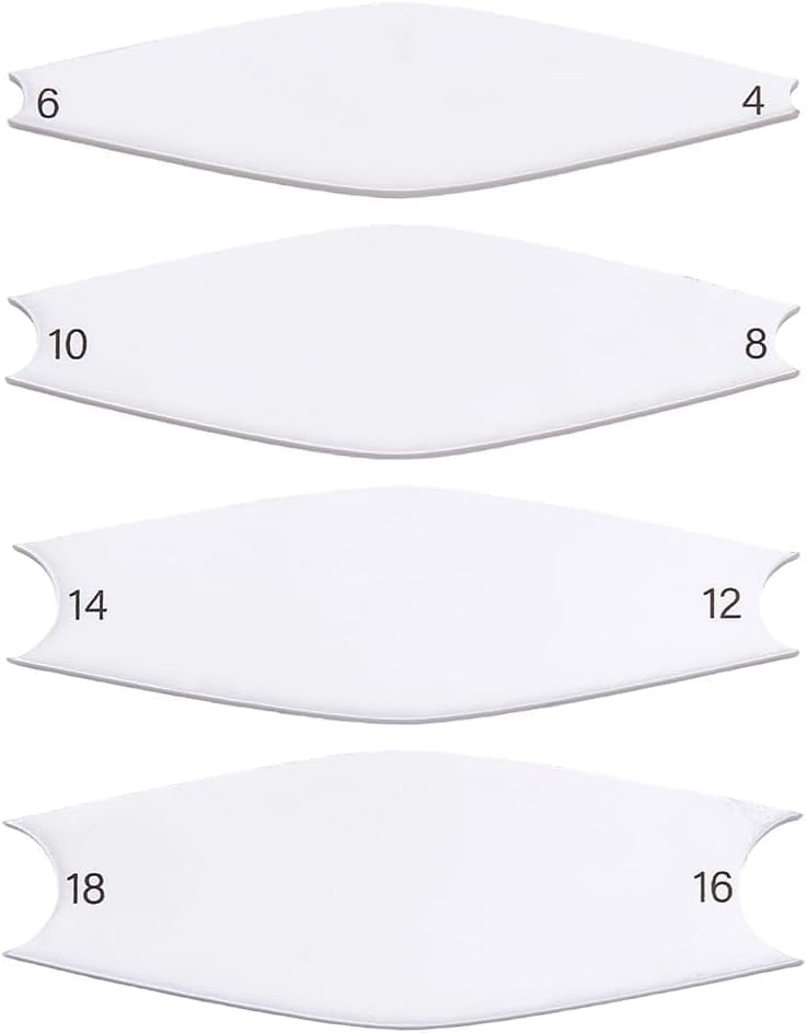 FINGERINSPIRE 4 Pcs Pottery Trimming Textured Art Tools With 4-18 Scale 4 Styles Acrylic Clay Wedging Board Set for Ceramics, Sculpting & Carving White Pottery Foot Shaper & Prep Tools for Clay Crafts
