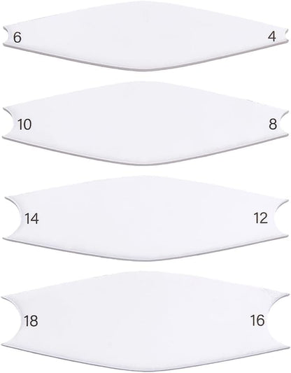 FINGERINSPIRE 4 Pcs Pottery Trimming Textured Art Tools With 4-18 Scale 4 Styles Acrylic Clay Wedging Board Set for Ceramics, Sculpting & Carving White Pottery Foot Shaper & Prep Tools for Clay Crafts