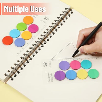 Mr. Pen- Round Transparent Sticky Notes, 1.1” Diameter, 14 Pads, 560 Sheets - color: Candy, size: 560 pcs