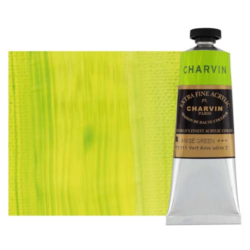 Charvin Extra Fine Professional Acrylic Paint - Anise, 60ml Tube, Triple-Milled, Lightfast Pigments, Open Stock Artist Acrylic Paints in Nature-Inspired Hues - color: Anise, size: 2.02 Fl Oz (Pack of 1)