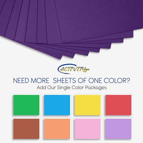 Purple EVA Foam Sheets, 6 x 9 Inch, 2mm Thick – Foam Paper for DIY Arts and Crafts, School Projects, and More – 8 Pack - color: Purple