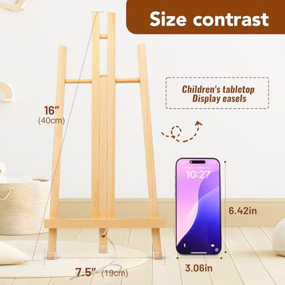 3 Pack 15 Inch Wood Easels, Easel Stand for Painting Canvases and Crafts | Tripod Painting Party Easel, Kids Student Tabletop Easels for Painting, Portable Canvas Photo Picture Sign Holder - style: 15"-3p