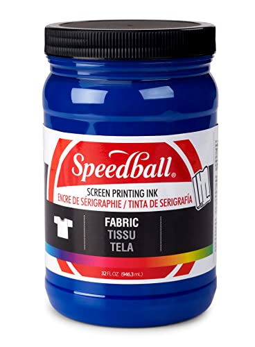 Speedball 045750, 45750, Fabric Screen Printing Ink, 32 Fl oz., Process Cyan - color: Process Cyan, size: 32 fl oz