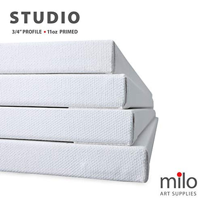 milo Stretched Artist Canvas, 24x30 inch, 4 Pack, 3/4” Inch Profile - size: 24" x 30" Pack of 4