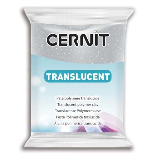 CERNIT Transparant Clay 56g, Translucent White, 7 x 5.5 x 1.5 cm - color: Translucent White