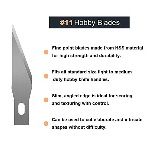 #11 Hobby Knife Blades(Pack of 120),Art Blades Cutting Tool with Storage Case for Craft, Hobby, Scrapbooking, Stencil - size: #11-120pcs