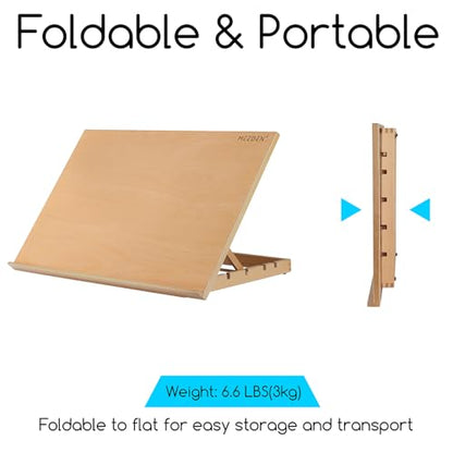 MEEDEN Extra Large(20"x 30") Wooden Tabletop Easel for Painting, 5-Position Adjustable Drawing & Sketching Board, Portable Beechwood Desktop Art Easel Stand for Adults, Artists, Beginners & Student - size: Extra Large（30 L * 20W）