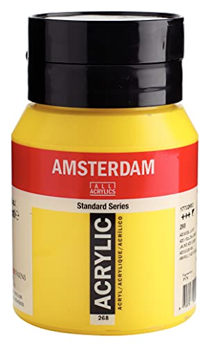 Amsterdam Standard Series Acrylic Jar 500ml Azo Yellow Light 268 (17722682) - color: Azo Yellow Light, size: 16.9 Fl Oz (Pack of 1)