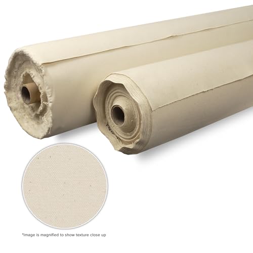 Creative Mark 12 Oz. Cotton Duck Canvas Roll - 84" x 30 Yards - Unprimed, Plain, Solid, Durable, Raw Canvas for Painting - color: 12 Oz., size: 84" x 30 Yards