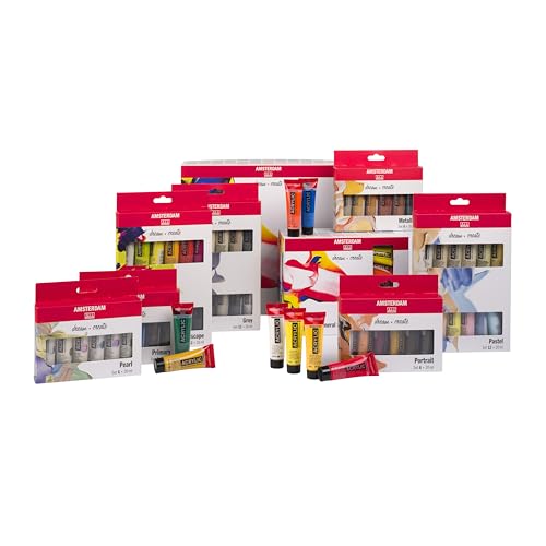 Amsterdam Standard Series Acrylic Paint Set, Pearl, 0.6 fl oz, 6 Count