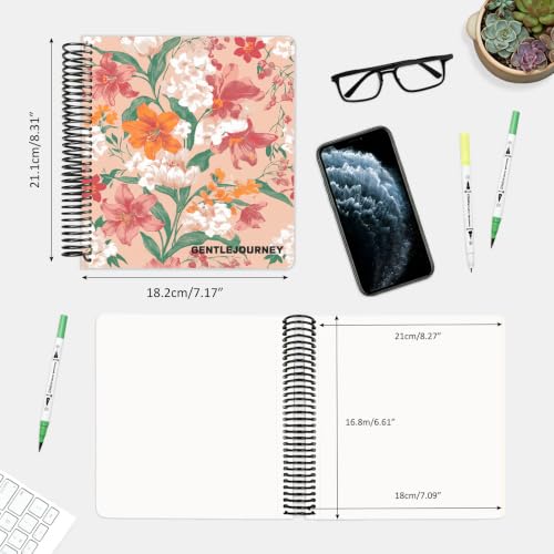 Hardcover Sketchbook,7.2"x8.3"Spiral Bound Drawing Pad,Lily Bouquet | 150gsm(92lb)Acid-Free Thick Paper,Blank Art Journal for Adults,Artists&Beginners,Ideal for Sketching,Doodling and Mixed Media - color: lily bouquet