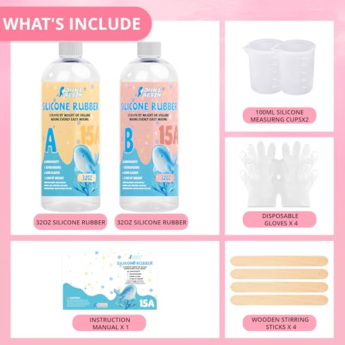 Silicone Mold Making Kit,64OZ Platinum - size: 64 oz