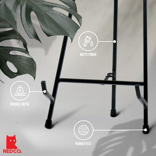 Red Co. 15” Tall Modern Metal Tripod Plate Stand and Art Holder Easel, Black - color: Black, size: Height - 15"