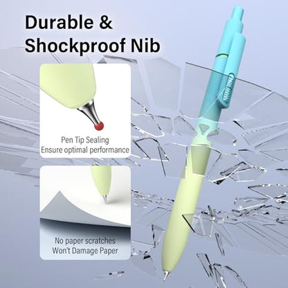 0.7mm Gel Pens Black Ink, 8 Pack Retractable Pens with Fidget Clip - color: Gradient -8Pcs Black Ink