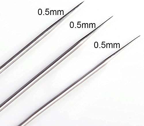 HUBEST 0.5mm Airbrush Needle Nozzle Kit, 3 Sets for Iwata Master - size: 0.5MM