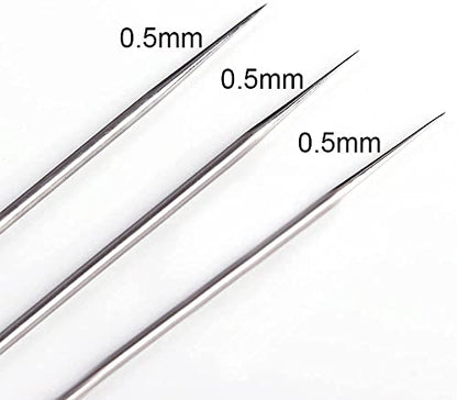 HUBEST 0.5mm Airbrush Needle Nozzle Kit, 3 Sets for Iwata Master - size: 0.5MM