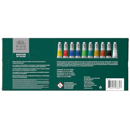 Winsor & Newton Winton Oil Color Paint, Starter Set, 10 x 37ml Tubes, 1.25 Fl Oz (Pack of 10) - style: Starter Set - 10 x 37ml