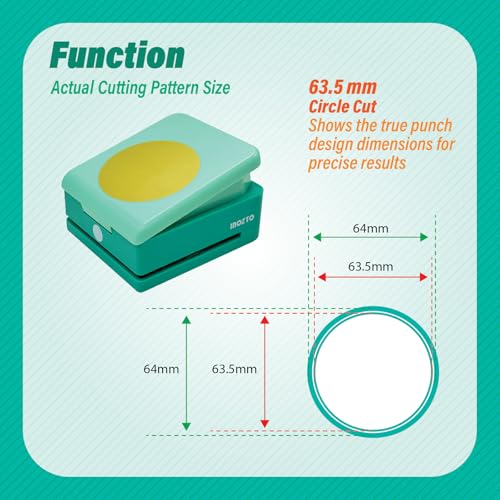 Creative Effort-Saving Kids' Educational Circle - Shaped Paper Puncher-2.5 inch, Kid-Safe for Art Projects & Home Decoration - size: 2.5 inch