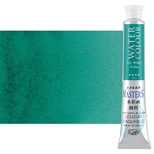 Marie's Masters Quality Watercolor Paint - Greens, 9 mL (Set of 6) - Concentrated Color, Pure Pigments, High Lightfastness Ratings - color: Greens