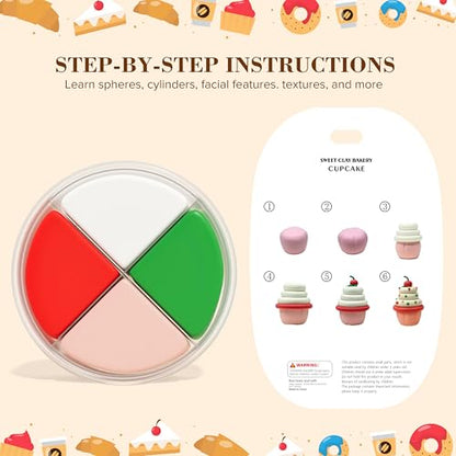 Air Dry Clay Sweet Bakery Set - DIY Cake Crafts. Creative Gift! | Includes colors, tools & guides to make cute cakes. Ideal birthdays & holidays gift - color: cake