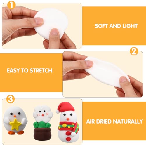 WinnerWhy 108 Pcs Air Dry Clay Bulk 57oz Air Dry Modeling Clay Soft DIY Ultra Light Modeling Clays Foam Magic Crafts for Sculpting Kids Gifts Party School Supplies for Crafts Artistic (White) - color: White