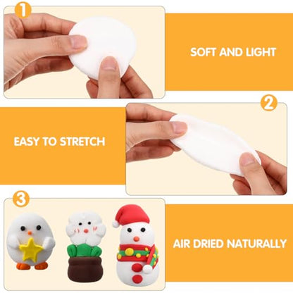 WinnerWhy 108 Pcs Air Dry Clay Bulk 57oz Air Dry Modeling Clay Soft DIY Ultra Light Modeling Clays Foam Magic Crafts for Sculpting Kids Gifts Party School Supplies for Crafts Artistic (White) - color: White