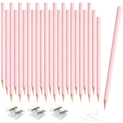 36 PCS Macaron Pink Colored Pencils Pre Sharpened Pencil 2 HB - Ideal for Checking, Grading, Tests & Office/School Supplies - color: cutepink
