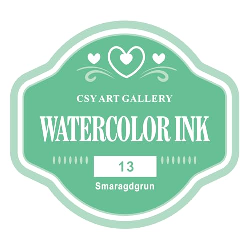 Lightfastness, High Tinting Strength Liquid Watercolor Inks,Manga-Calligraphy Ink for Artist (13 Smaragdgrun)
